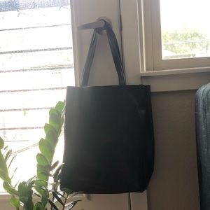 Black Faux Leather Banana Republic tote bag!